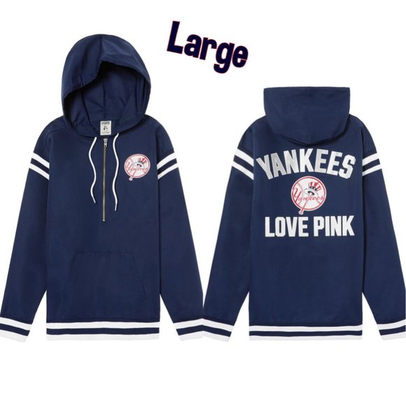 PINK Victoria's Secret Jackets & Blazers - NY Yankees Jacket Anorak Thick Pullover Windbreaker NEW